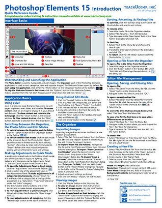 Download Adobe Photoshop Elements 15 Introduction Quick Reference Training Tutorial Guide (Cheat Sheet of Instructions, Tips & Shortcuts - Laminated Card) - TeachUcomp Inc. | ePub