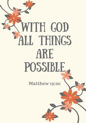 Read With God All Things Are Possible: Prayer Journal, Notebook with Prompts, 7x10, Orange Flowers -  file in ePub