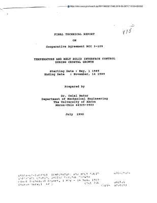 Download Temperature and Melt Solid Interface Control During Crystal Growth - National Aeronautics and Space Administration file in ePub