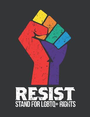 Read Online Notebook: Resist LGBTQ  Gay Pride March For Equality Journal & Doodle Diary; 120 White Paper Numbered Plain Pages for Writing and Drawing - 8.5x11 in. - Fight for Rights Publishing Co file in ePub