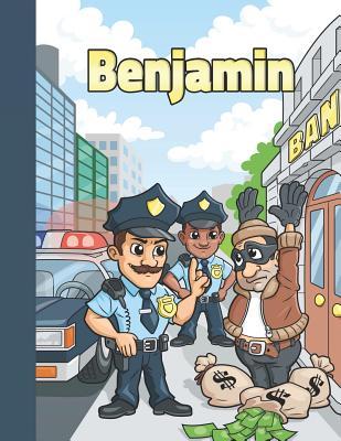 Read Online Benjamin: First Name Personalized Sketchbook Large Blank Pages Pad for Drawing, Doodling and Sketching. Colorful Police Officers Cartoon Cover for Kids, Boys & Girls - Namester Publishing file in ePub