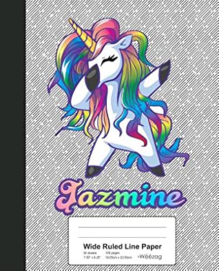 Read Wide Ruled Line Paper: JAZMINE Unicorn Rainbow Notebook -  | PDF