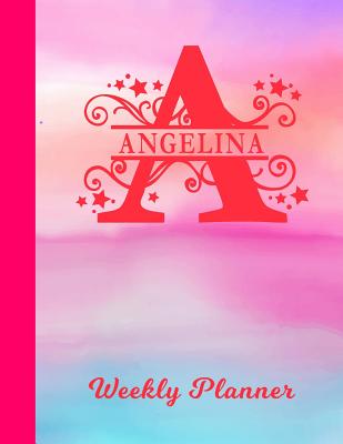 Read Angelina Weekly Planner: 2 Year Personalized Letter A Appointment Book - January 2019 - December 2020 - Glossy Pink & Blue Watercolor Cover Writing Notebook & Diary - Datebook Calendar Schedule - Plan Days, Set Goals & Get Stuff Done -  | PDF